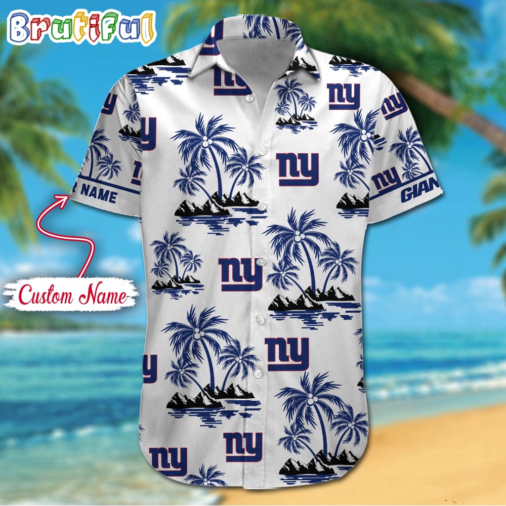 NFL New York Giants Palm Tree Tropical Summer Hawaiian Shirt