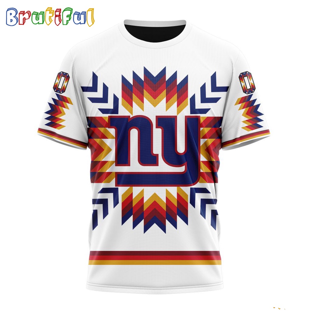 NFL New York Giants T-Shirt Special Design With Native Pattern