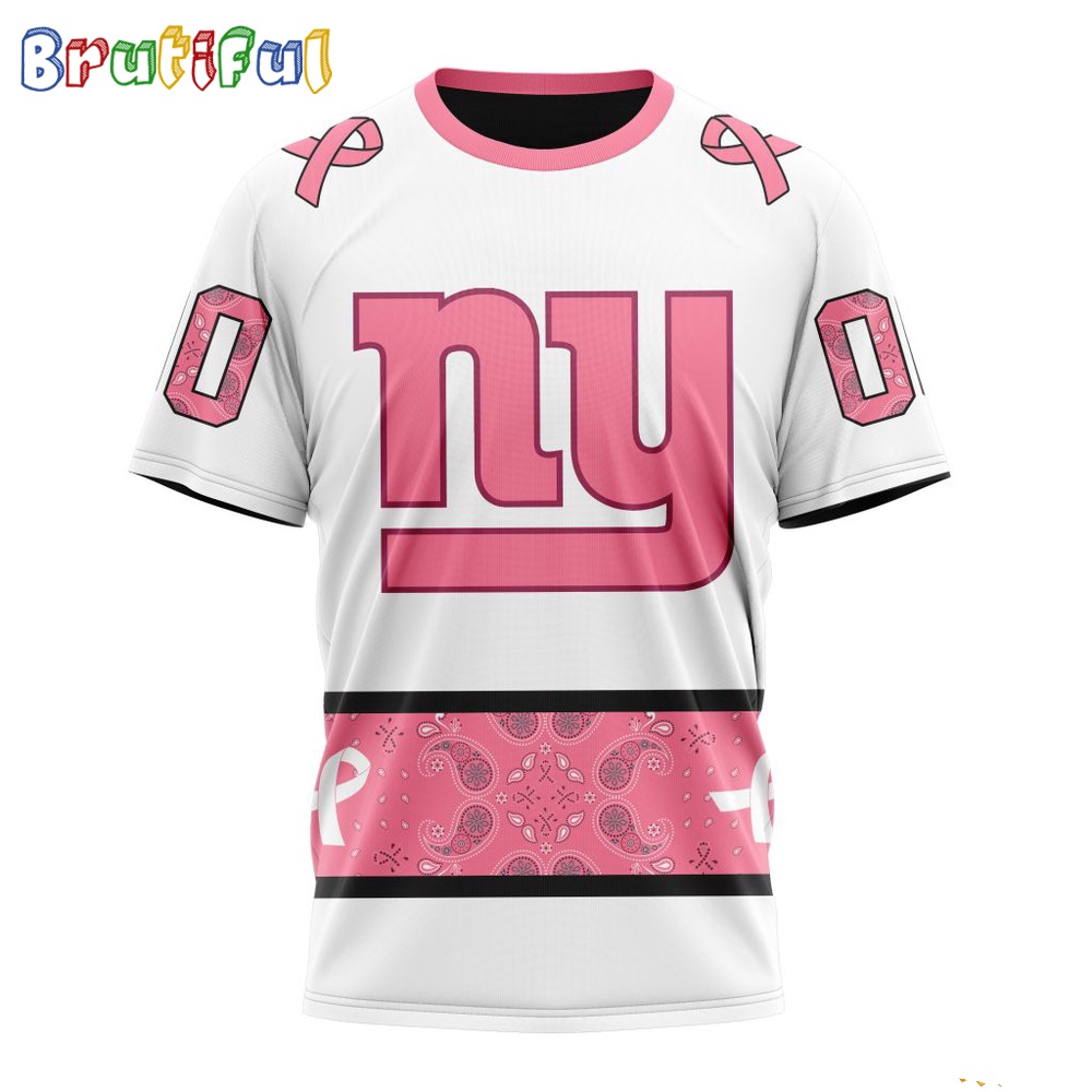 NFL New York Giants T-Shirt Special Pink Design Fight Breast Cancer