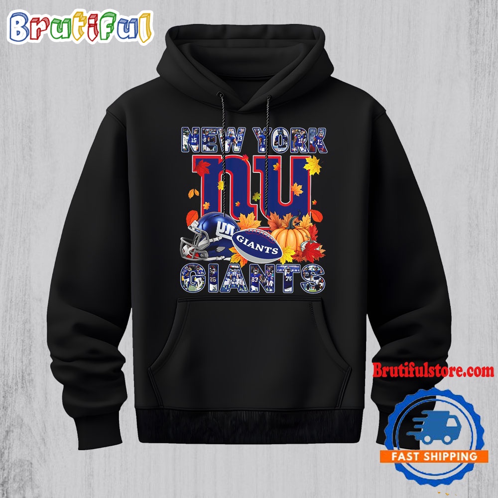 NFL New York Giants Team Player Graphics Autumn Hoodie Shirt