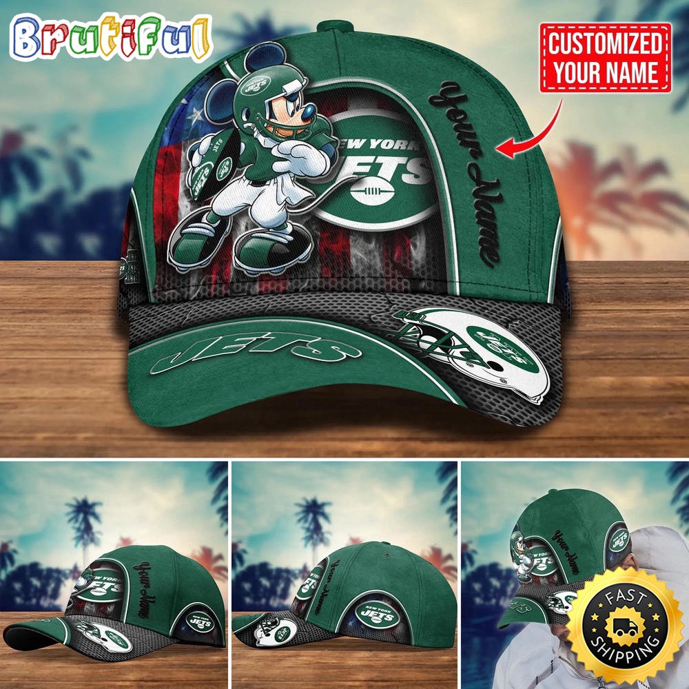 NFL New York Jets Baseball Cap Mickey Cap Trending Custom Cap