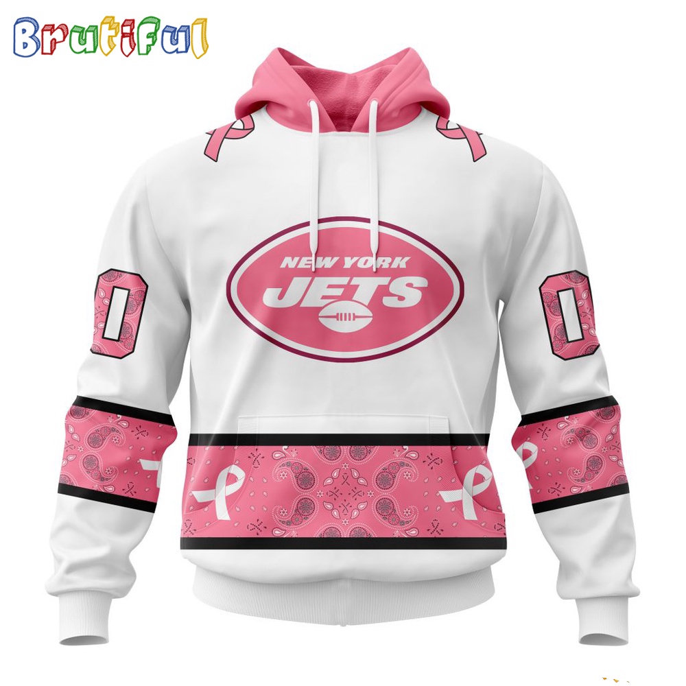 NFL New York Jets Hoodie Special Pink Design Fight Breast Cancer