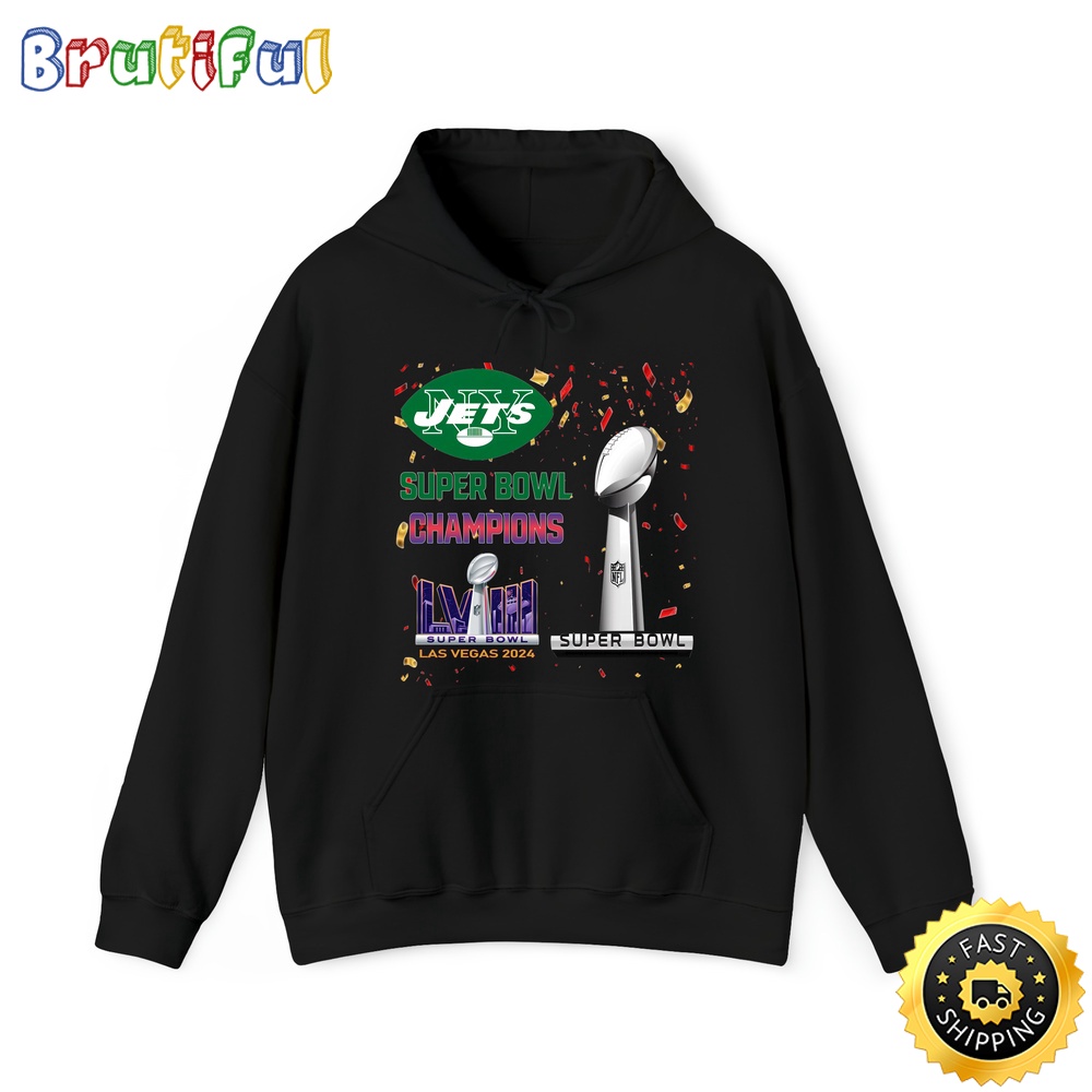 NFL New York Jets Hoodie Super Bowl LVIII 2024 Las Vegas Champions Unisex Hoodies