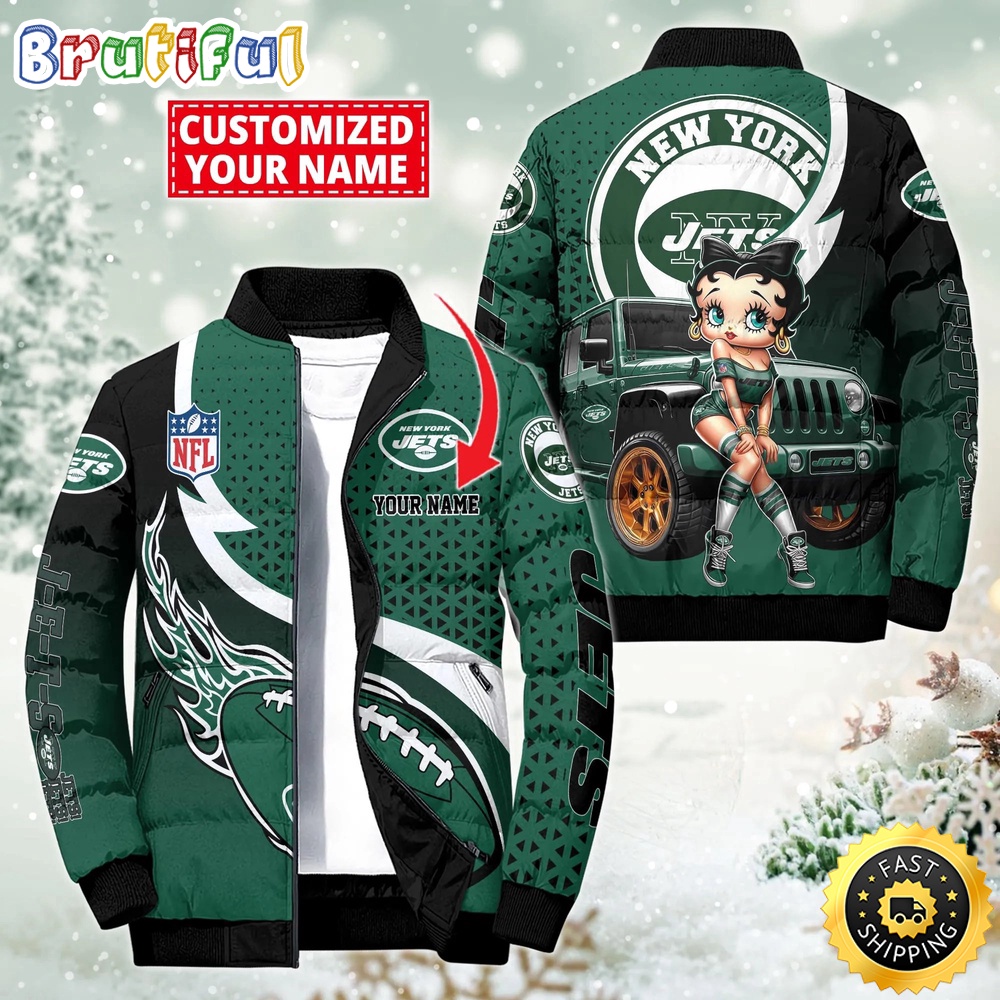 NFL New York Jets Puffer Jacket Betty Boop Custom Jacket