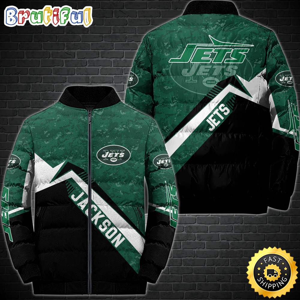 NFL New York Jets Puffer Jacket Customized Sport Down Jacket