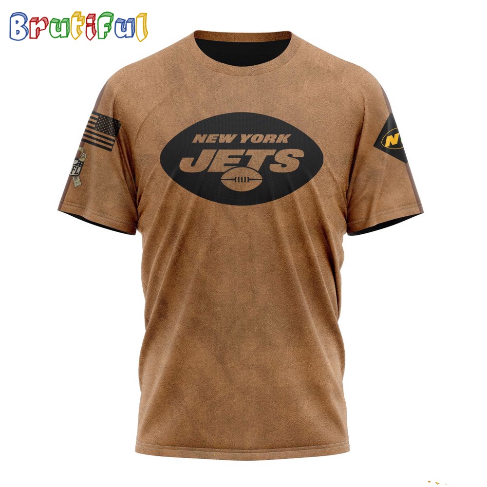 NFL New York Jets T-Shirt Special Salute To Service For Veterans Day Full Printed T-Shirt