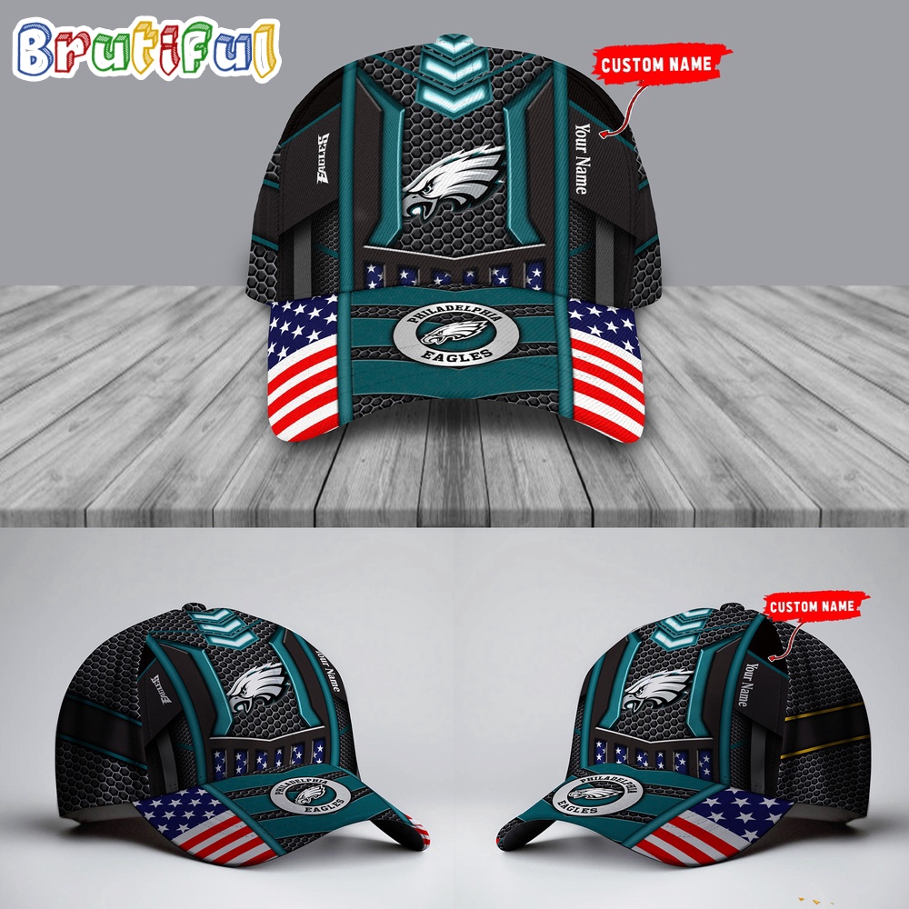 NFL Philadelphia Eagles America Flag Cap, America Flag Football Cap