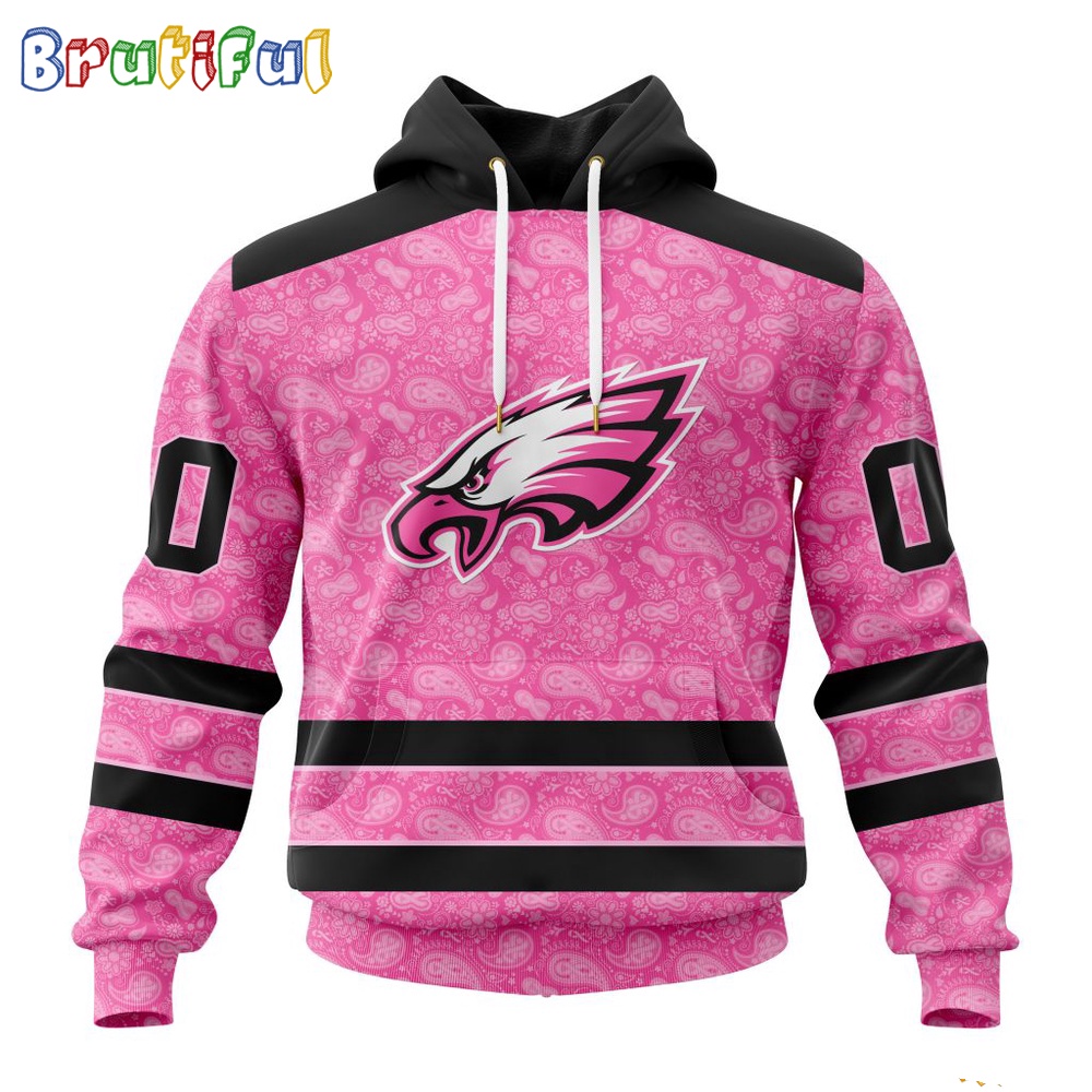 NFL Philadelphia Eagles Hoodie Special Pink Hoodie Design Fight Breast Cancer