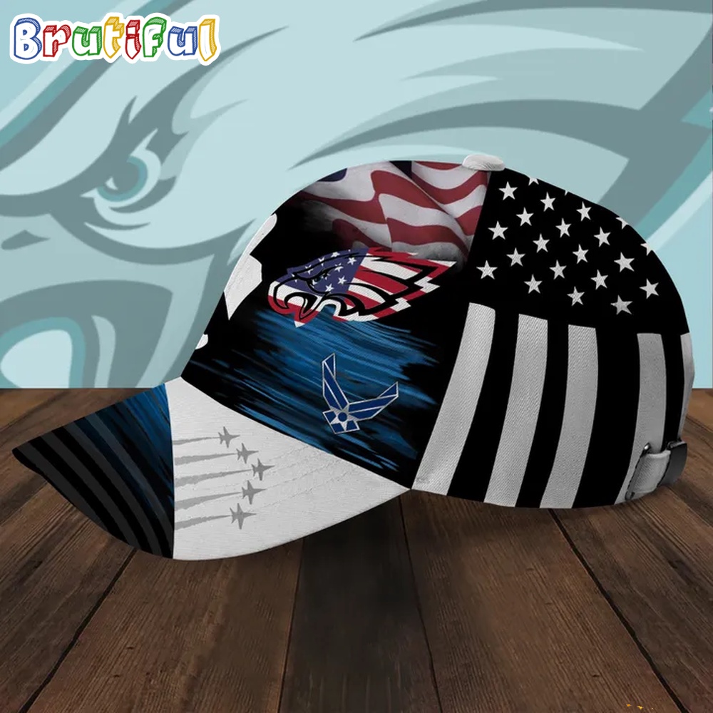 NFL Philadelphia Eagles Special American Flag US Air Force Veteran Baseball Cap