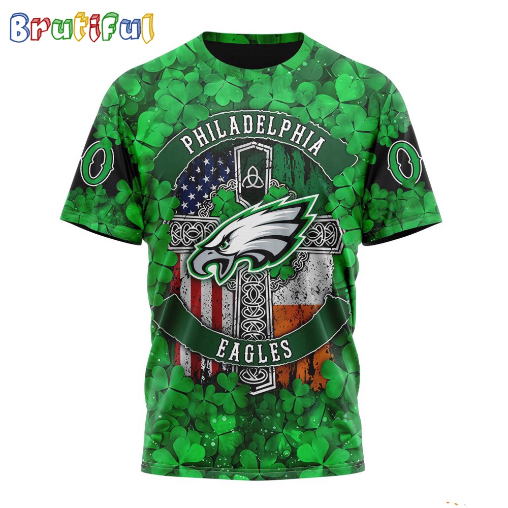 NFL Philadelphia Eagles T-Shirt Special Design 3D T-Shirt St Patrick Day