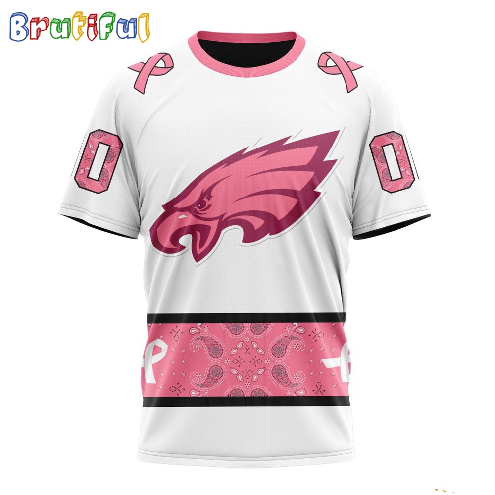 NFL Philadelphia Eagles T-Shirt Special Pink Design Fight Breast Cancer