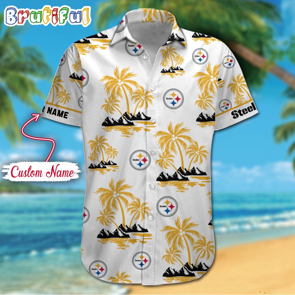 NFL Pittsburgh Steelers Palm Tree Tropical Summer Hawaiian Shirt