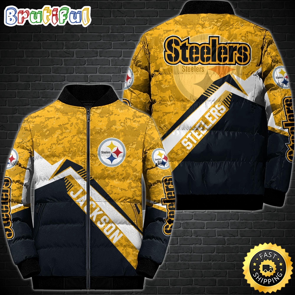NFL Pittsburgh Steelers Puffer Jacket Customized Sport Down Jacket