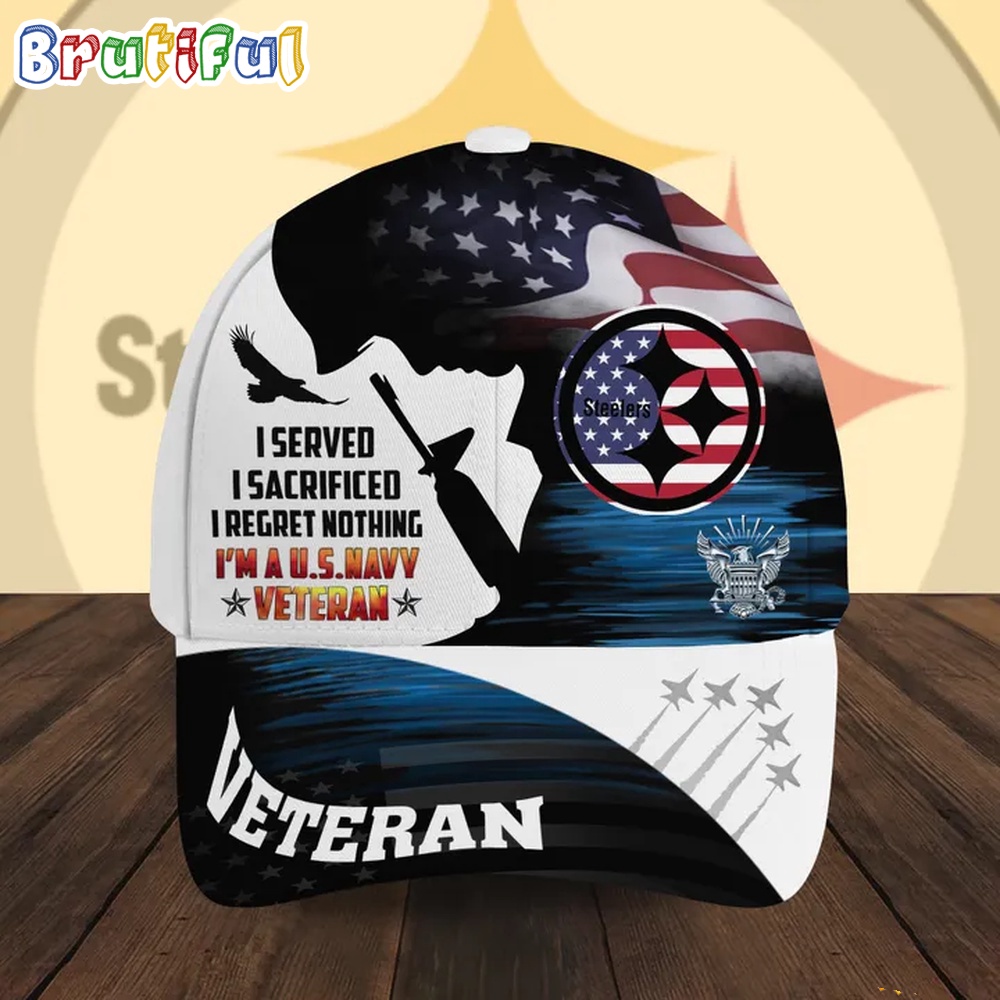 NFL Pittsburgh Steelers Special American Flag US Navy Veteran Baseball Cap
