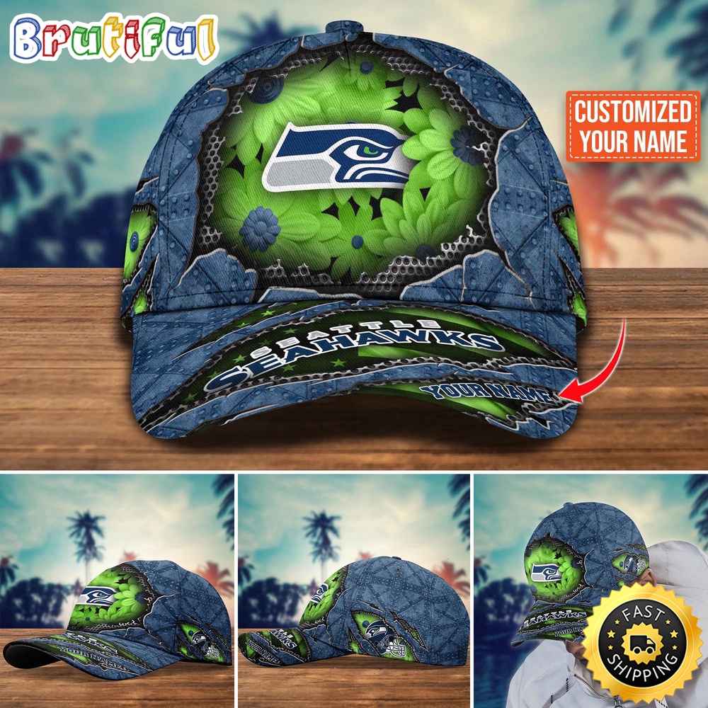 NFL Seattle Seahawks Baseball Cap Custom Cap Trending For Fans