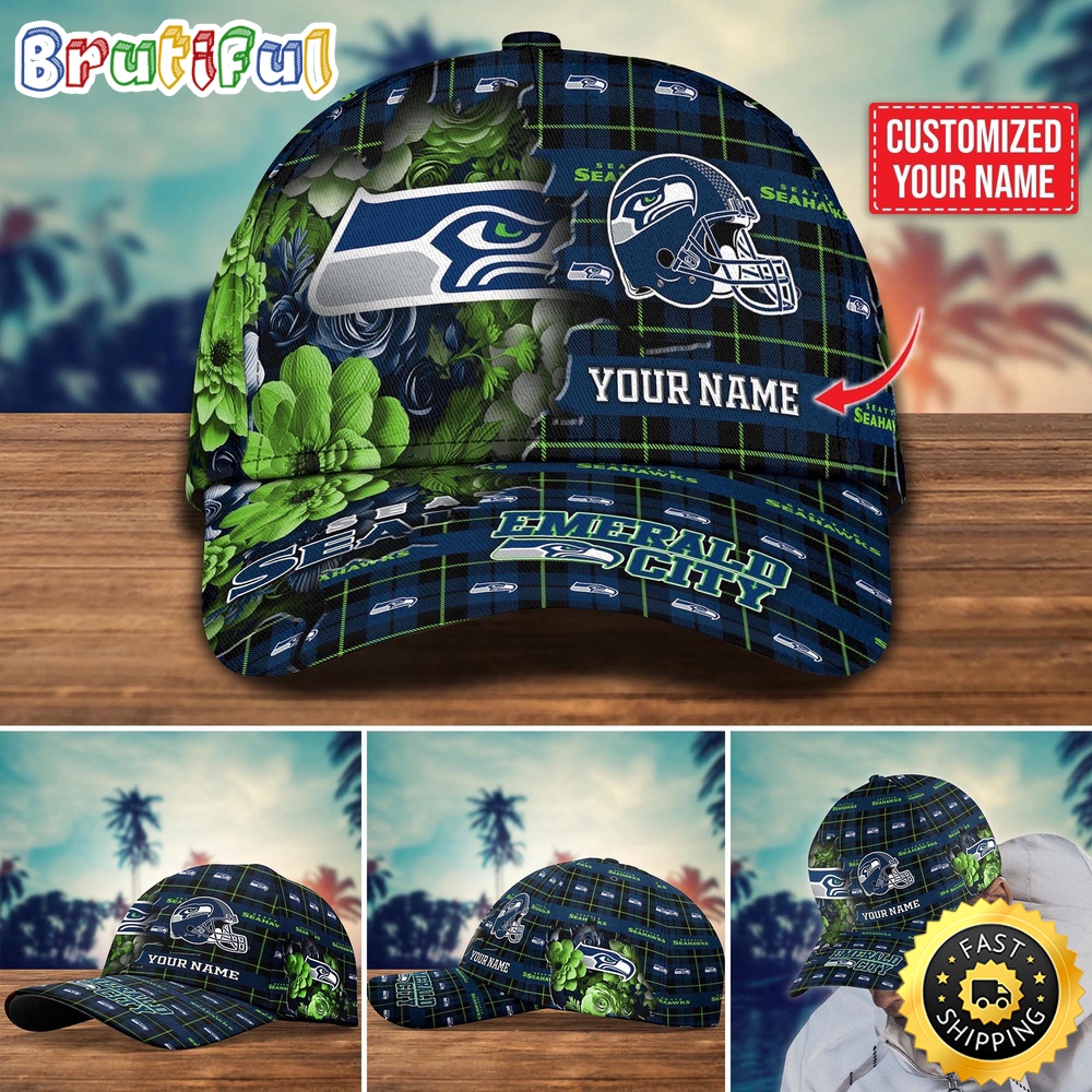 NFL Seattle Seahawks Baseball Cap Flower Trending Custom Cap