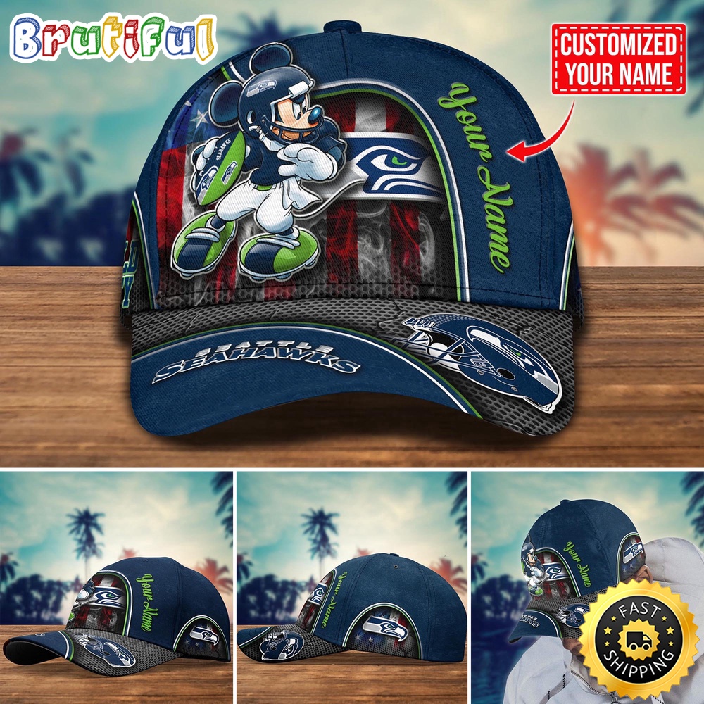NFL Seattle Seahawks Baseball Cap Mickey Cap Trending Custom Cap