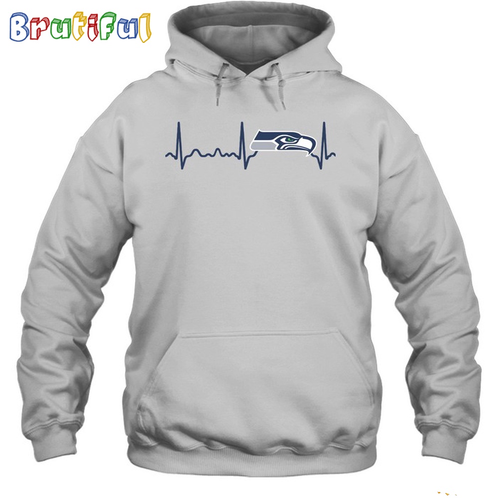NFL Seattle Seahawks Heartbeat Hoodie Unisex Football T-Shirt Hoodie