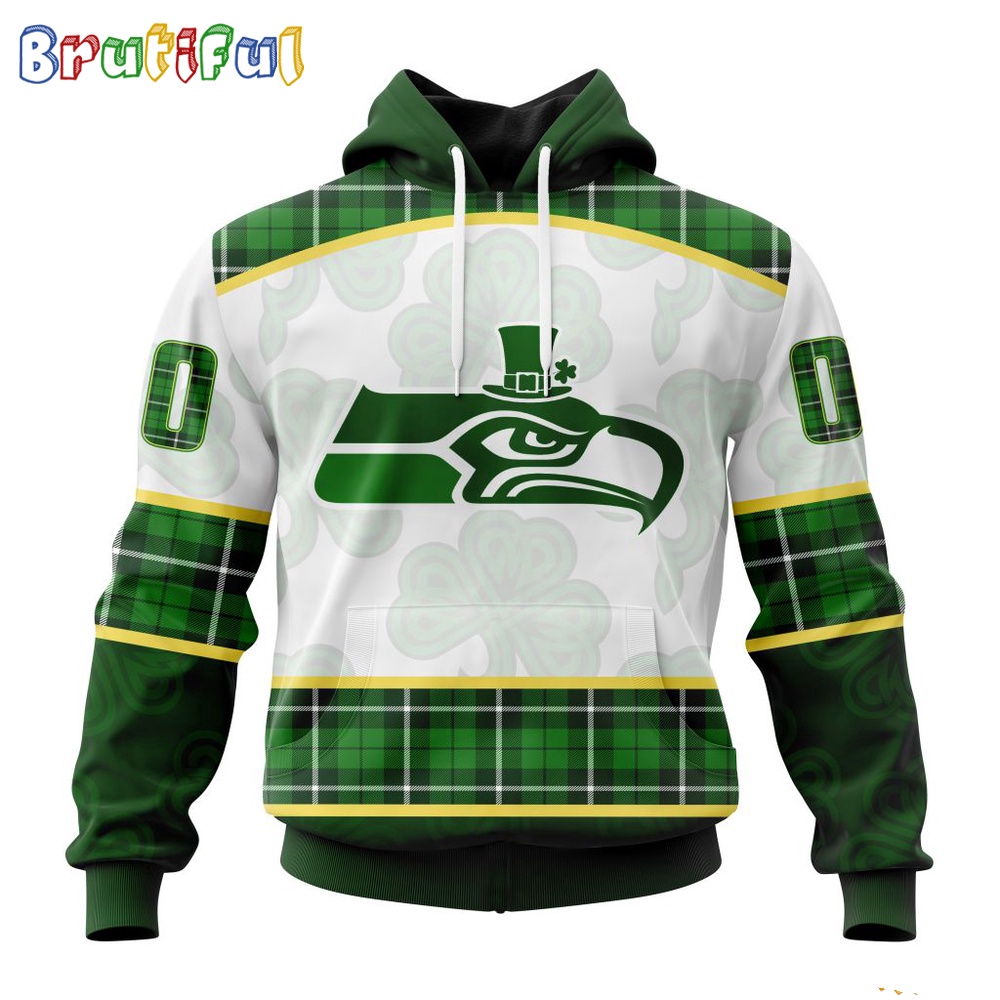 NFL Seattle Seahawks Hoodie Special Design 3D Hoodie St Patrick Day