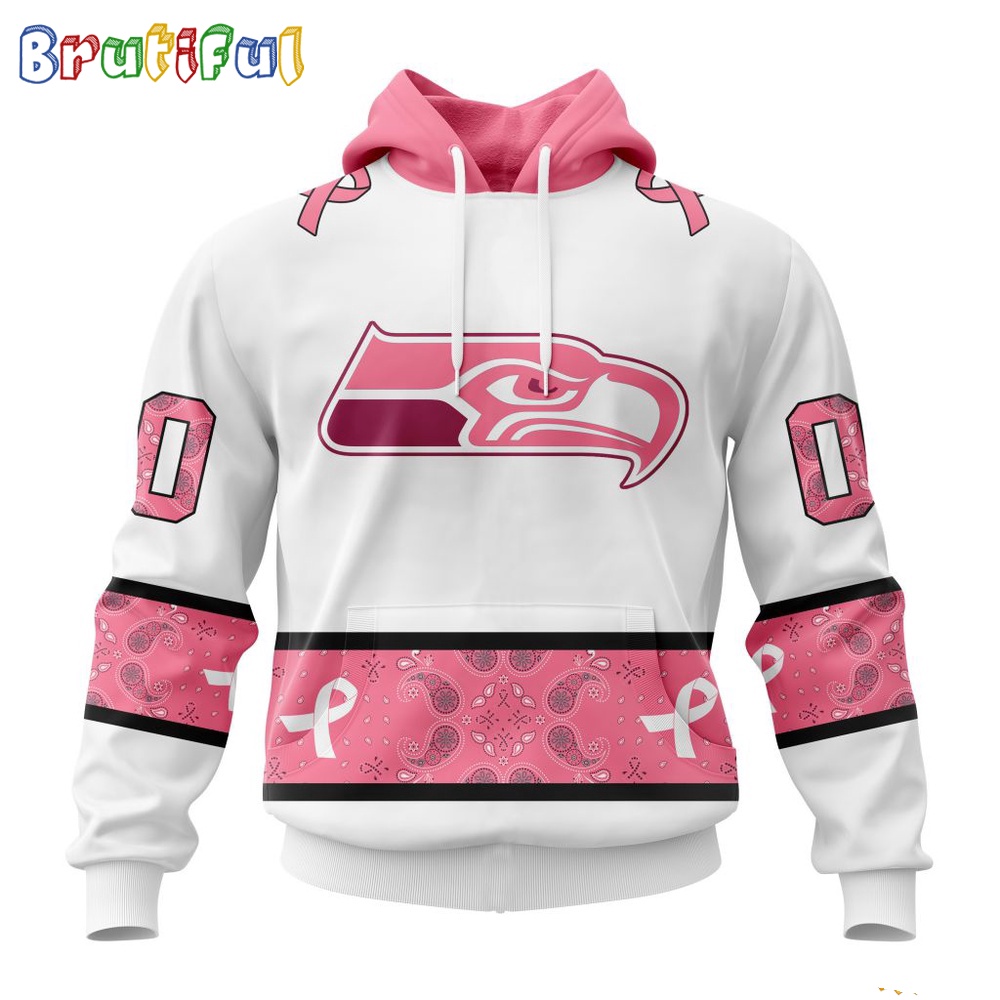 NFL Seattle Seahawks Hoodie Special Pink Design Fight Breast Cancer