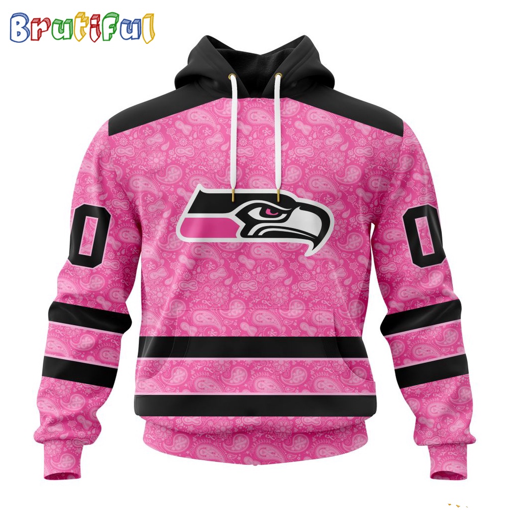 NFL Seattle Seahawks Hoodie Special Pink Hoodie Design Fight Breast Cancer