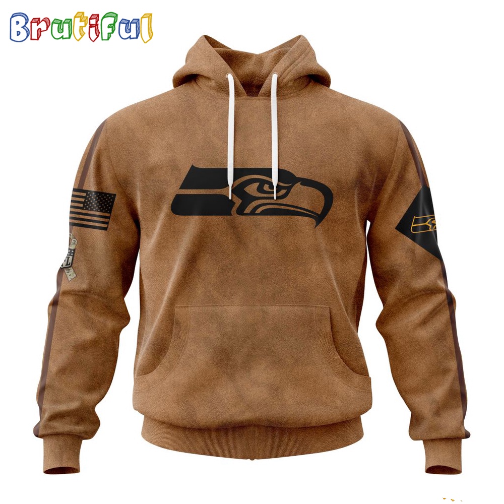 NFL Seattle Seahawks Hoodie Special Salute To Service For Veterans Day Full Printed Hoodie