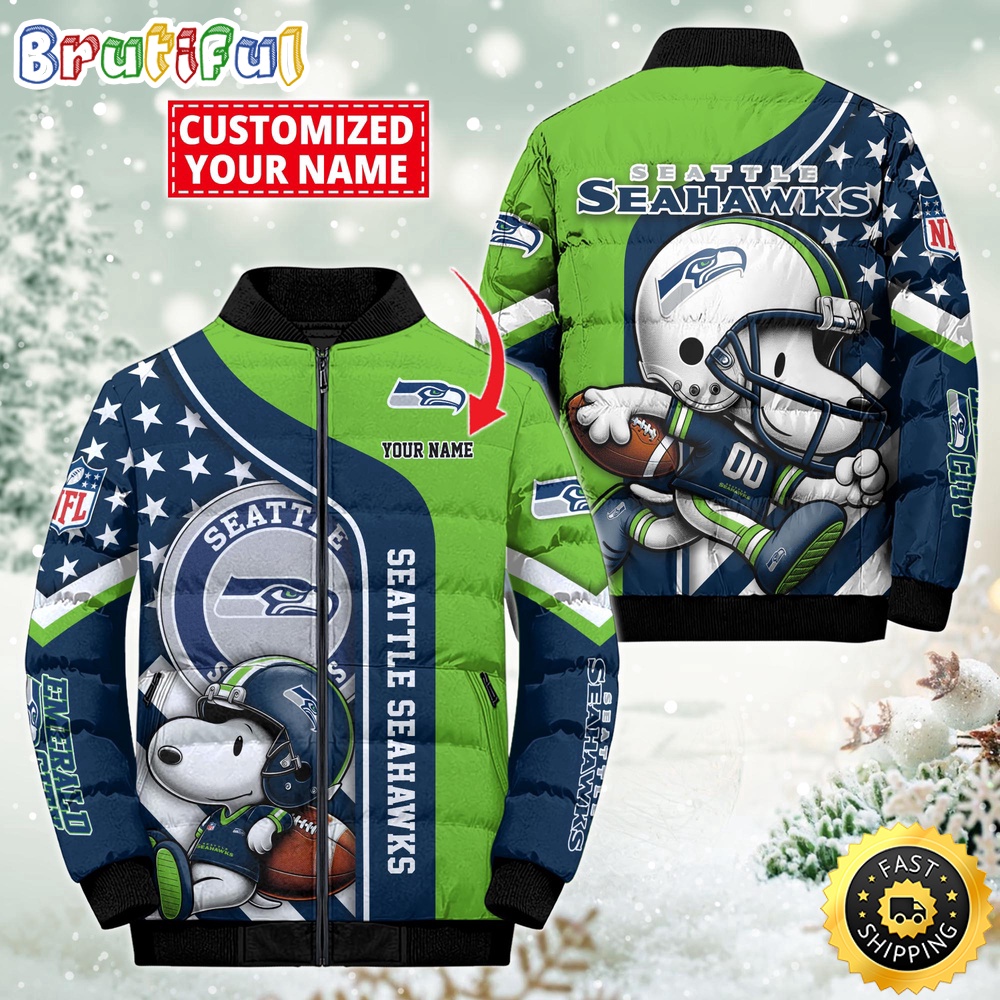 NFL Seattle Seahawks Puffer Jacket Snooby Customized Jacket
