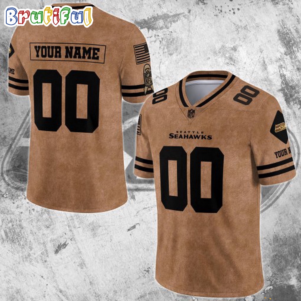 NFL Seattle Seahawks Special American Flag Veterans Football Jersey