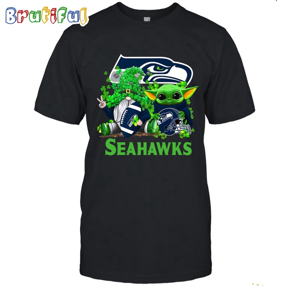 NFL Seattle Seahawks St Patrick's Day T-Shirt Special Gomes Baby Yoda St Patricks Day Shirt