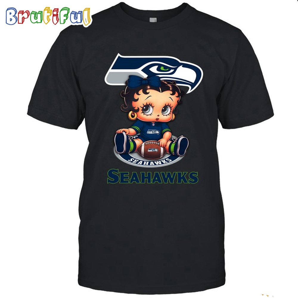 NFL Seattle Seahawks T-Shirt Betty Boop Football Tshirt