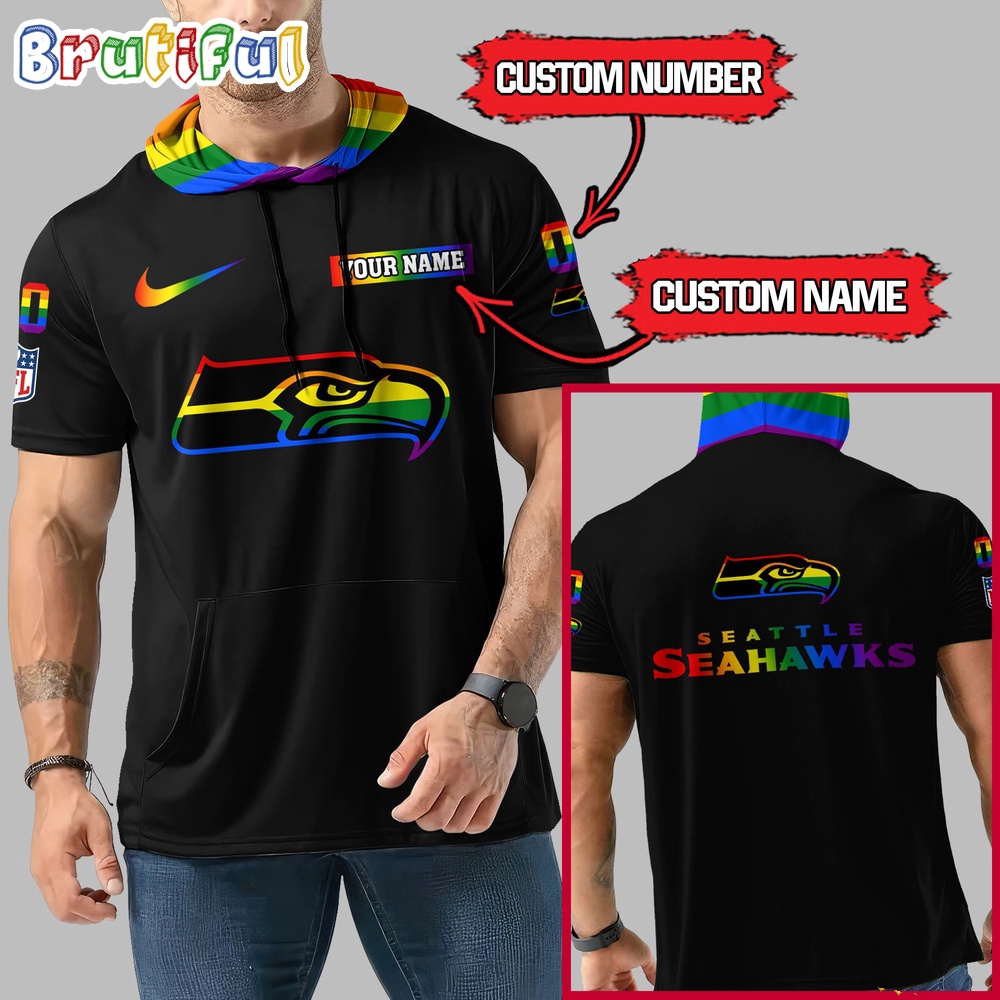NFL Seattle seahawks LGBT Workout Hoodie Tank Tops Custom LGBT Pride Shirt