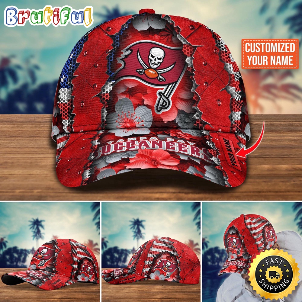 NFL Tampa Bay Buccaneers Baseball Cap Custom Name Football Cap For Fans
