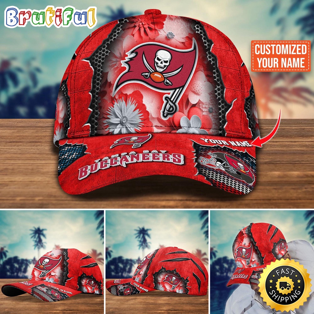 NFL Tampa Bay Buccaneers Baseball Cap Flag Flower Trending Custom Cap