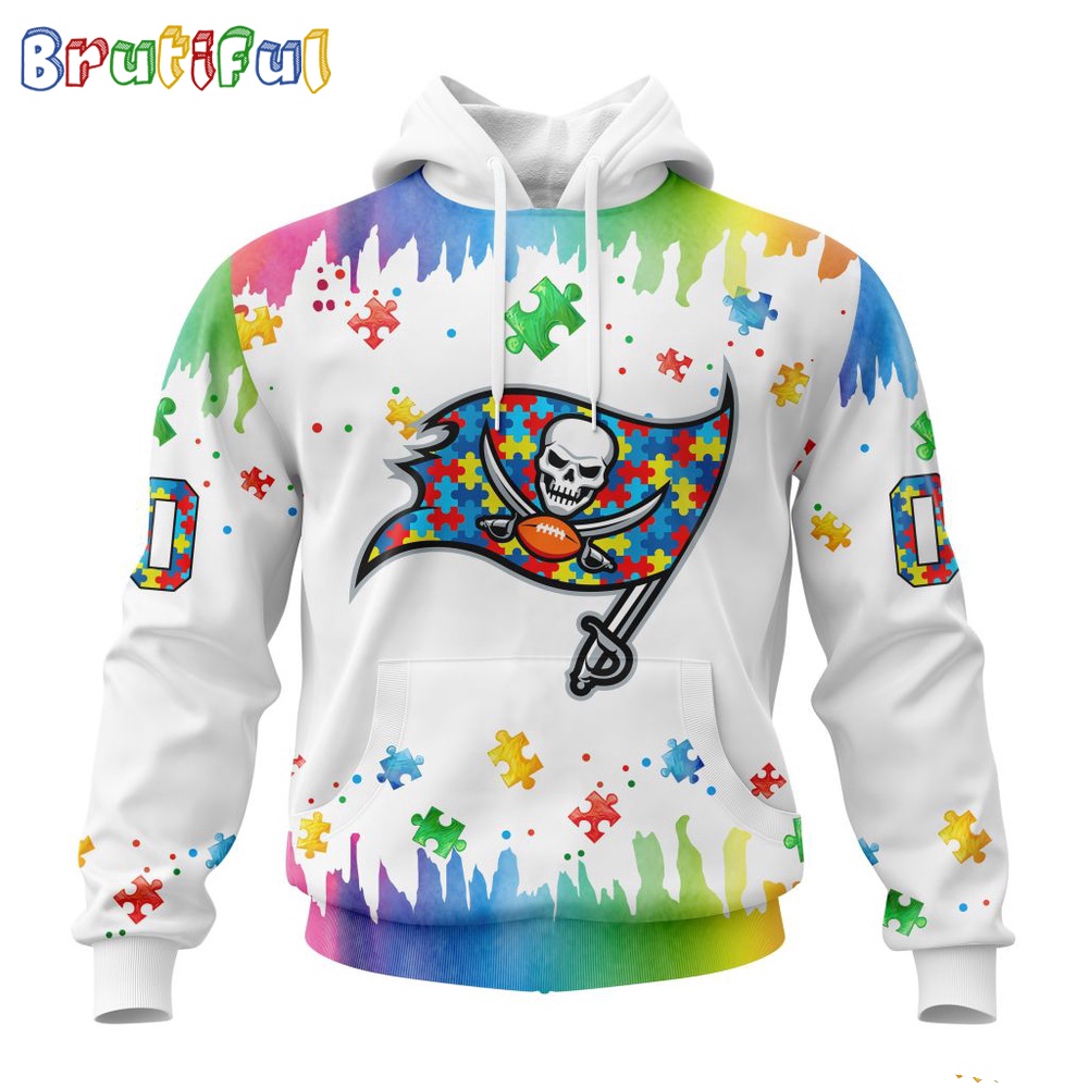 NFL Tampa Bay Buccaneers Hoodie Special Autism Awareness Design All Over Print Hoodie