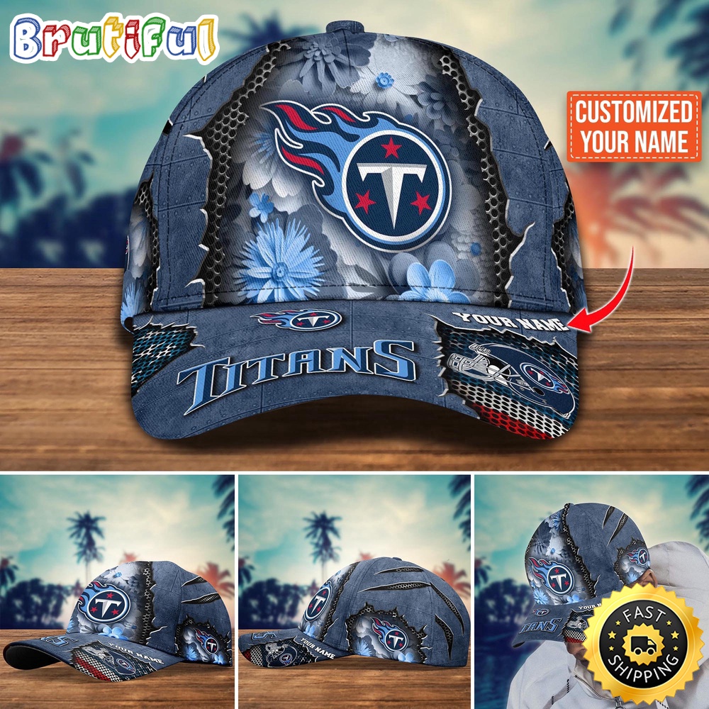 NFL Tennessee Titans Baseball Cap Flag Flower Trending Custom Cap