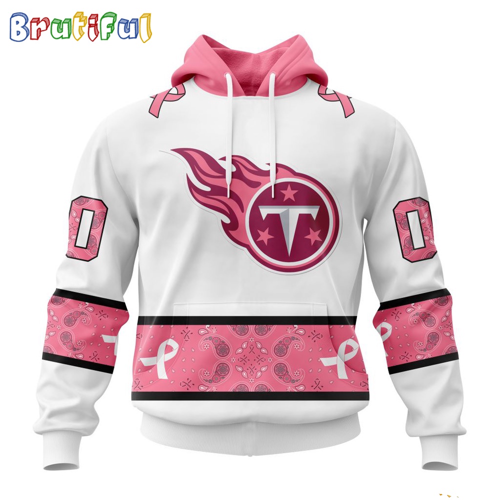 NFL Tennessee Titans Hoodie Special Pink Design Fight Breast Cancer