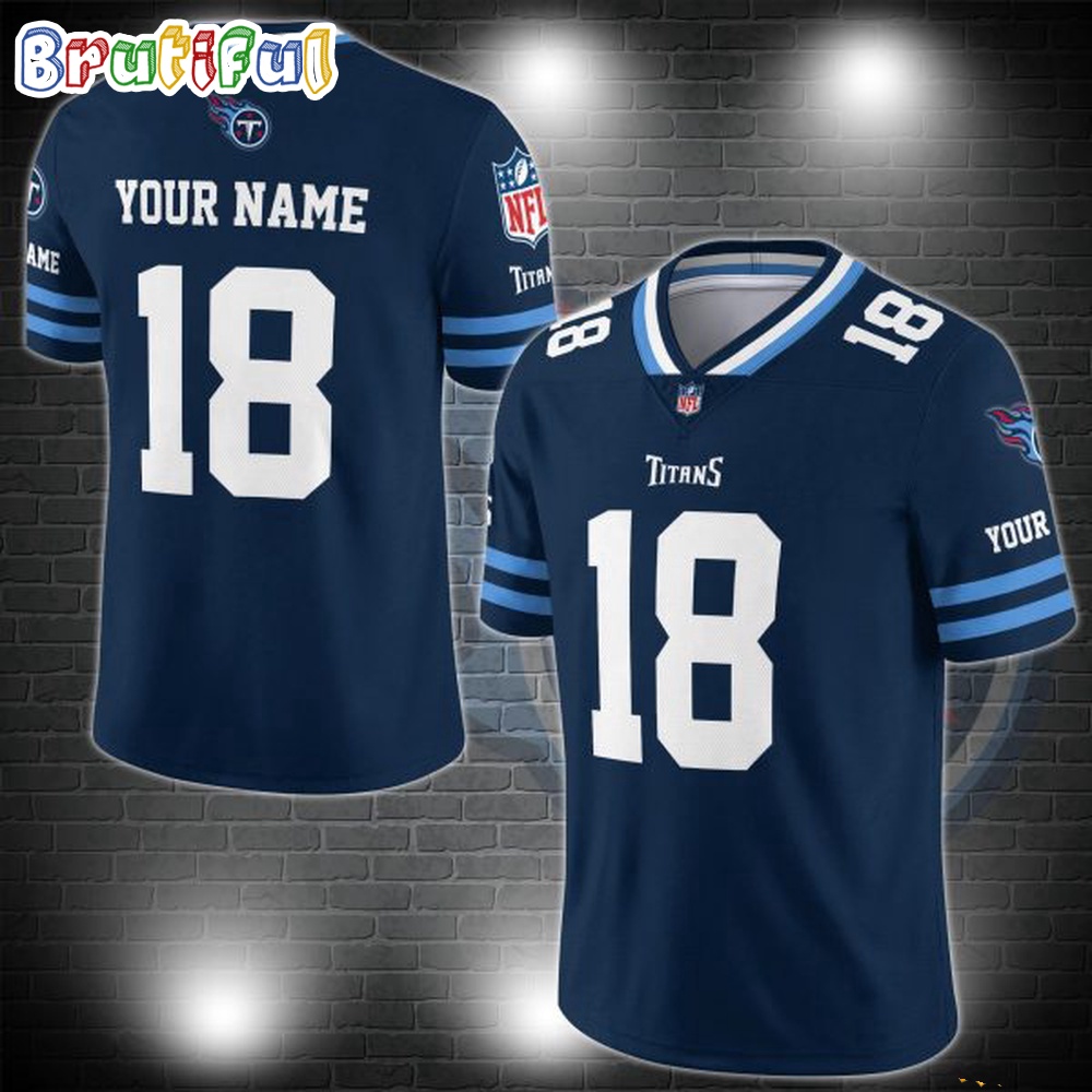 NFL Tennessee Titans Logo Team Custom Football Jersey, Football Jersey Shirt