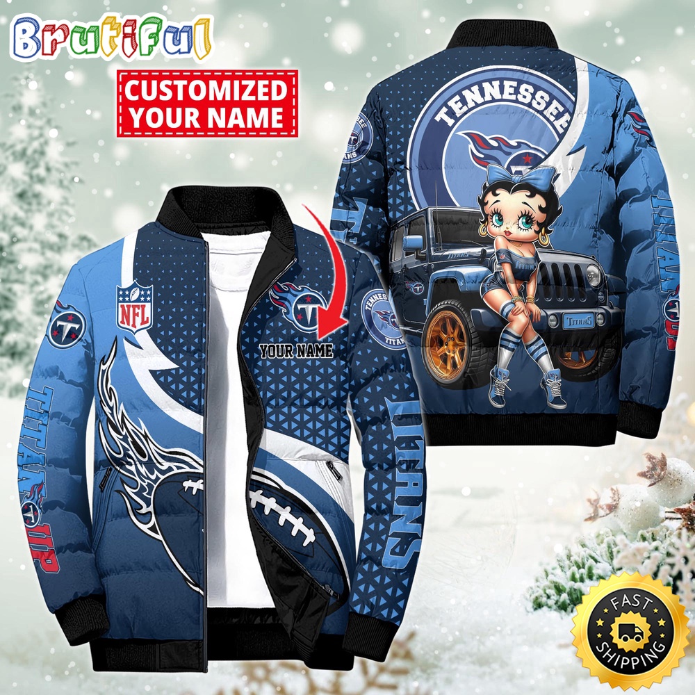 NFL Tennessee Titans Puffer Jacket Betty Boop Custom Jacket