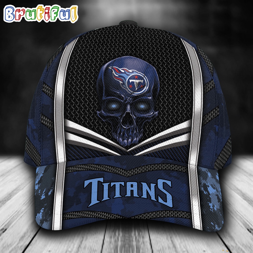 NFL Tennessee Titans Special Halloween Skull Custom Baseball Cap