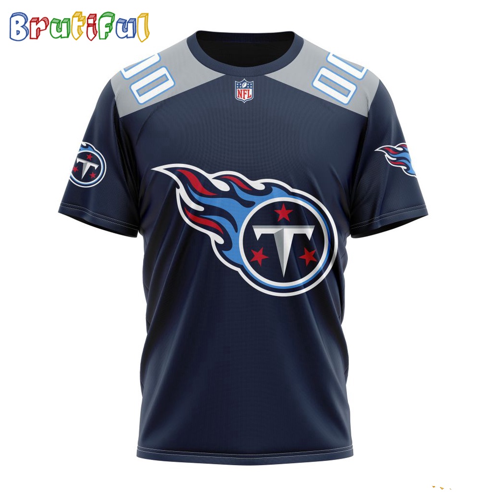 NFL Tennessee Titans T-Shirt 2024 Personalized Name And Number Unisex T-Shirt
