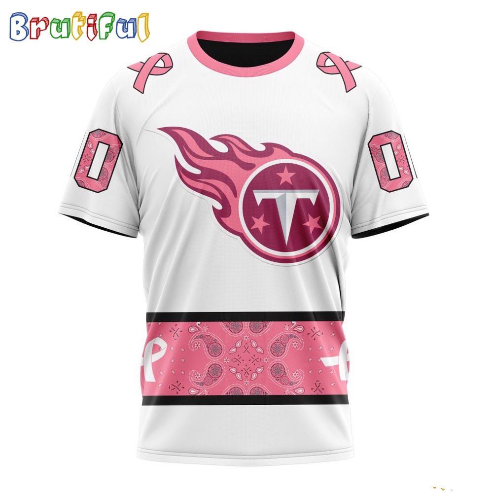NFL Tennessee Titans T-Shirt Special Pink Design Fight Breast Cancer