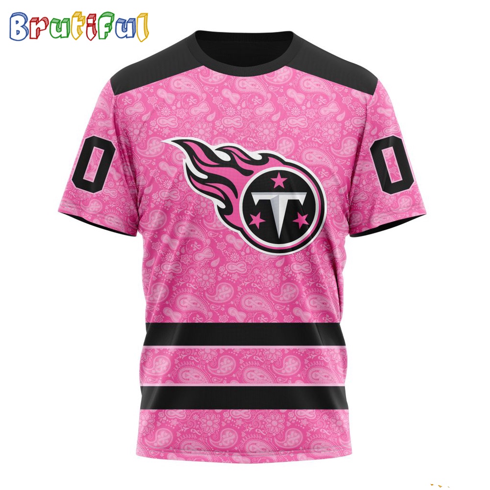 NFL Tennessee Titans T-Shirt Special Pink T-Shirt Design Fight Breast Cancer