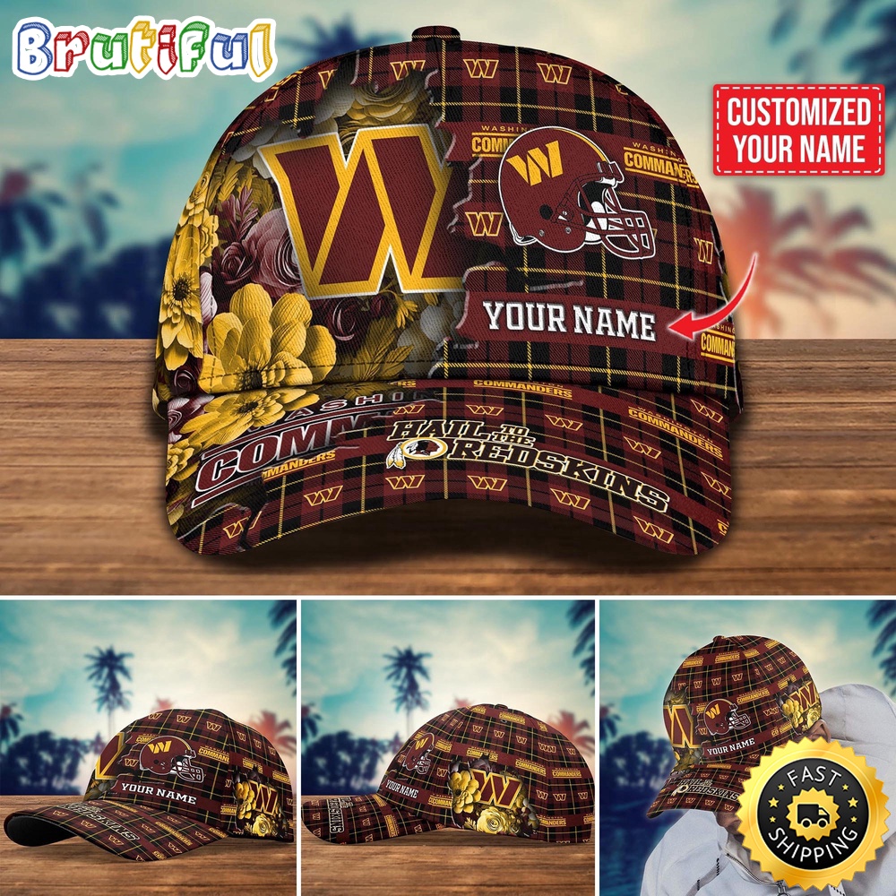 NFL Washington Commanders Baseball Cap Flower Trending Custom Cap