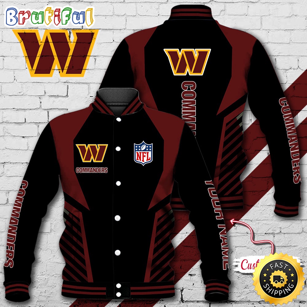 NFL Washington Commanders Baseball Jacket Football Sports Jacket