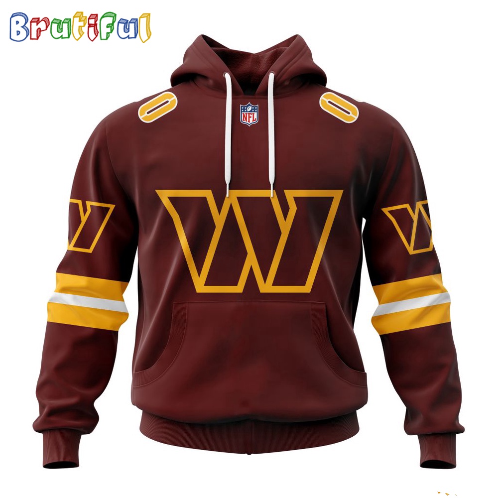 NFL Washington Commanders Hoodie 2024 Personalized Name And Number Unisex Hoodie