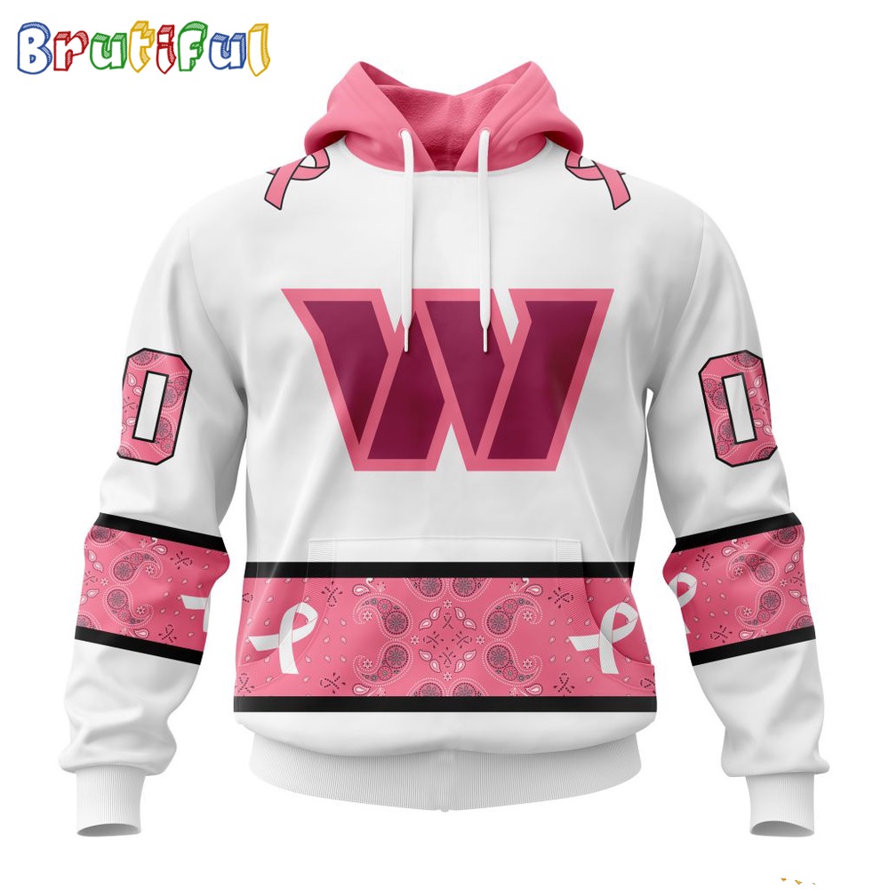 NFL Washington Commanders Hoodie Special Pink Design Fight Breast Cancer