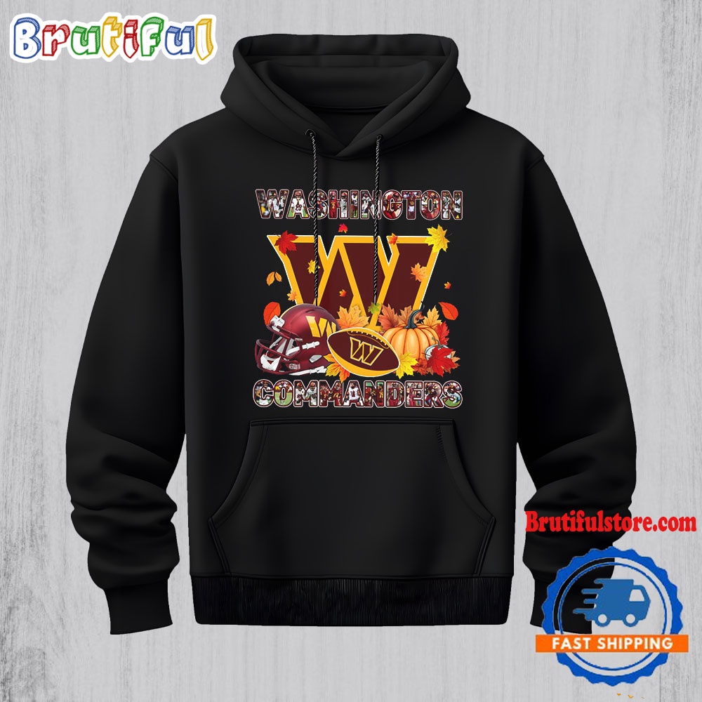 NFL Washington Commanders Team Player Graphics Autumn Hoodie Shirt