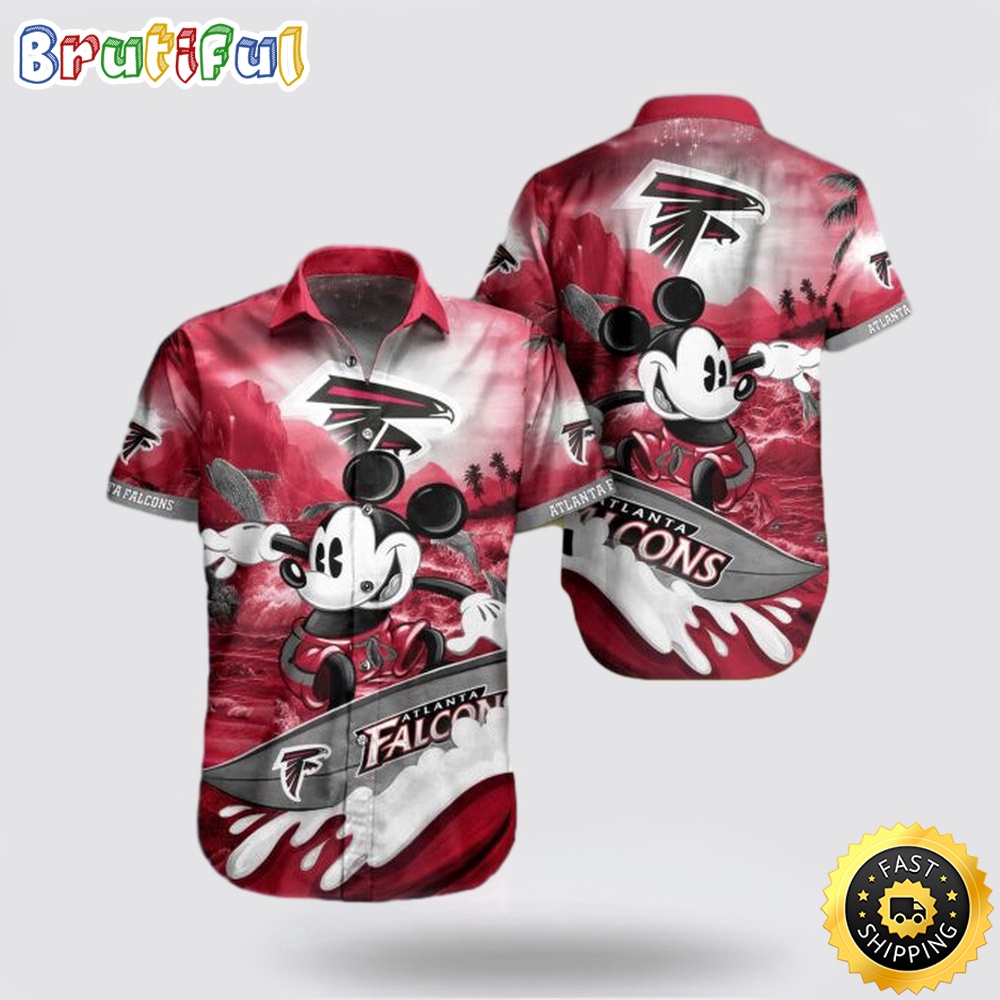 NFL Atlanta Falcons Hawaiian Shirt Mickey Mouse Surf