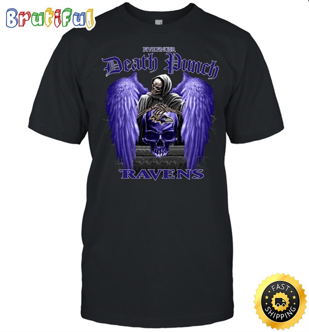 NFL Baltimore Ravens T Shirt Five Finger Death Punch Nfl Five Finger Death Punch Tshirt For Fans