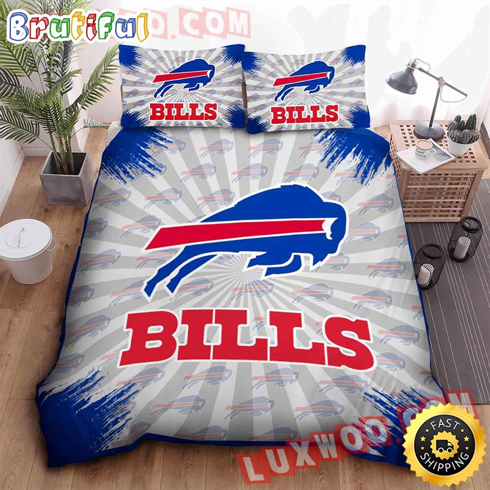 NFL Buffalo Bills Logo Highlight Grey Bedding Set
